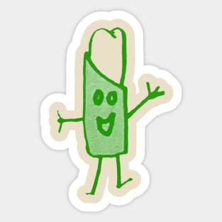 green burrito Sticker